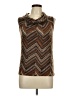 Rafaella Brown Sleeveless Blouse Size L - photo 1