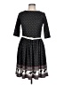 Unique Vintage Polka Dots Black Casual Dress Size L - photo 1