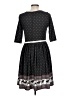 Unique Vintage Polka Dots Black Casual Dress Size L - photo 2
