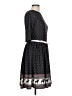 Unique Vintage Polka Dots Black Casual Dress Size L - photo 4
