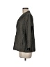 Eileen Fisher Chevron-herringbone Gray Silk Blazer Size M - photo 5