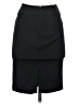 Express Solid Black Formal Skirt Size 00 - photo 2