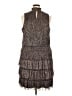MSK Metallic Silver Brown Cocktail Dress Size 2X - photo 2