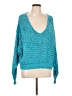 Free People Teal Pullover Sweater Size M - photo 1