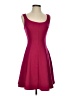 Aqua Solid Burgundy Cocktail Dress Size S - photo 1