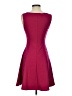 Aqua Solid Burgundy Cocktail Dress Size S - photo 2