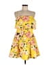 ASOS Floral Yellow Cocktail Dress Size 10 - photo 1