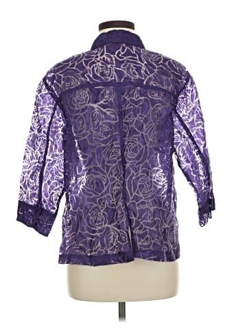 Choices 3/4 Sleeve Button-Down Shirt (view 2)