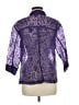 Choices Purple 3/4 Sleeve Button-Down Shirt Size M - photo 2