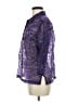 Choices Purple 3/4 Sleeve Button-Down Shirt Size M - photo 5