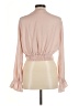 Topshop 100% Polyester Pink Long Sleeve Blouse Size 8 - photo 2