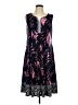 JM Collection Print Black Casual Dress Size L - photo 1