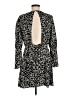 Topshop 100% Polyester Print Black Casual Dress Size 8 - photo 2