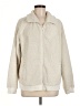 Athleta 100% Polyester Solid Ivory Faux Fur Jacket Size M - photo 1