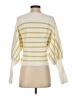 Elie Tahari Stripes Yellow Pullover Sweater Size S - photo 2
