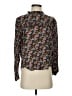 Ann Taylor LOFT 100% Modal Floral Black Long Sleeve Blouse Size S - photo 1