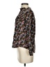 Ann Taylor LOFT 100% Modal Floral Black Long Sleeve Blouse Size S - photo 5