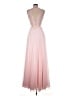 Clarisse 100% Polyester Solid Pink Cocktail Dress Size 6 - photo 2