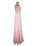 Clarisse 100% Polyester Solid Pink Cocktail Dress Size 6 - photo 4