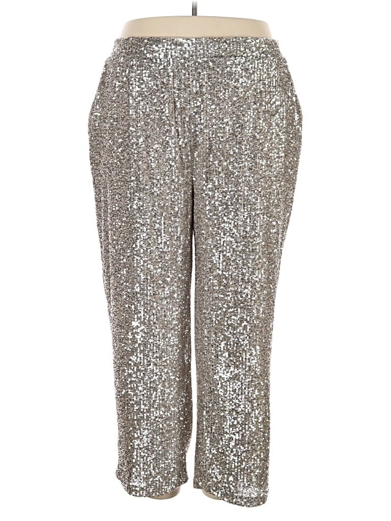 Pre-owned Cable & Gauge Casual Pants In Silver