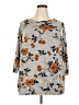 Mix by 41 Hawthorn Floral Gray Pullover Sweater Size XXL - photo 1
