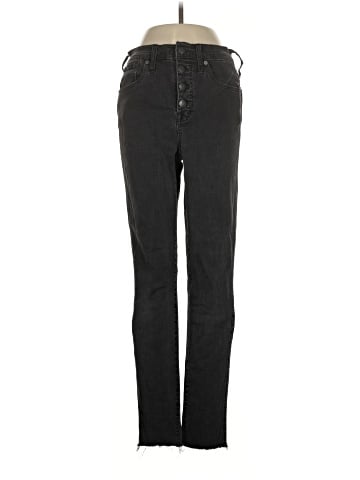 Madewell Tall 10" High-Rise Skinny Jeans in Berkeley Black: Button-Through Edition (view 1)