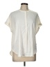 Old Navy 100% Polyester Ivory Short Sleeve Blouse Size L - photo 1