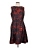 Taylor Black Blue Cocktail Dress Size 12 - photo 1