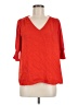 Maison d' Amelie 100% Polyester Red 3/4 Sleeve Blouse Size M - photo 1