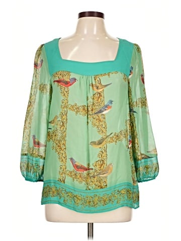 Vanessa Virginia 3/4 Sleeve Silk Top (view 1)