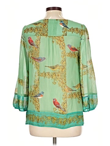 Vanessa Virginia 3/4 Sleeve Silk Top (view 2)