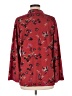 Natori Floral Burgundy Long Sleeve Blouse Size M - photo 2