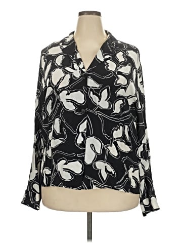 Lafayette 148 New York 3/4 Sleeve Silk Top (view 1)