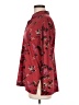 Natori Floral Burgundy Long Sleeve Blouse Size M - photo 5
