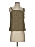 Halogen 100% Polyester Gold Sleeveless Top Size 4 Petite - photo 1