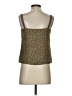 Halogen 100% Polyester Gold Sleeveless Top Size 4 Petite - photo 2