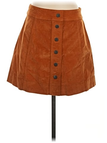 Madewell Velveteen A-Line Mini Skirt: Button-Front Edition (view 1)