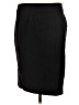 Elle Solid Black Casual Skirt Size L - photo 2