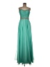 Alyce 100% Polyester Solid Teal Cocktail Dress Size 8 - photo 1