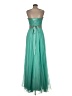 Alyce 100% Polyester Solid Teal Cocktail Dress Size 8 - photo 2