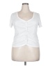 Derek Heart White Short Sleeve Top Size 2X - photo 1