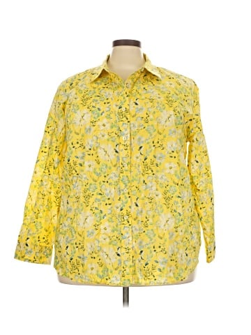 Talbots 3/4 Sleeve Button-Down Shirt (view 1)