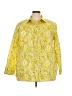 Talbots 100% Cotton Floral Yellow 3/4 Sleeve Button-Down Shirt Size 3X - photo 1