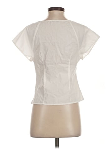 Madewell Twist-Front Seamed Top in Poplin (view 2)