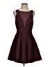 BCBGeneration 100% Polyester Hearts Burgundy Cocktail Dress Size 4 - photo 1