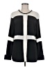 W118 by Walter Baker 100% Polyester Color Block Black Long Sleeve Blouse Size M - photo 1