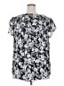 Torrid 100% Polyester Black Short Sleeve Blouse Size 2X Plus (2) - photo 2