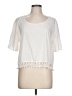 ABound 100% Polyester Ivory Short Sleeve Top Size L - photo 1