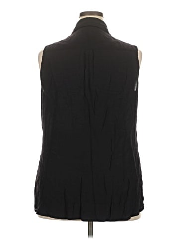 NY Collection Sleeveless Button-Down Shirt (view 2)