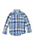 Mini Boden 100% Cotton Plaid Blue Long Sleeve Button-Down Shirt Size 3 - 4 - photo 1